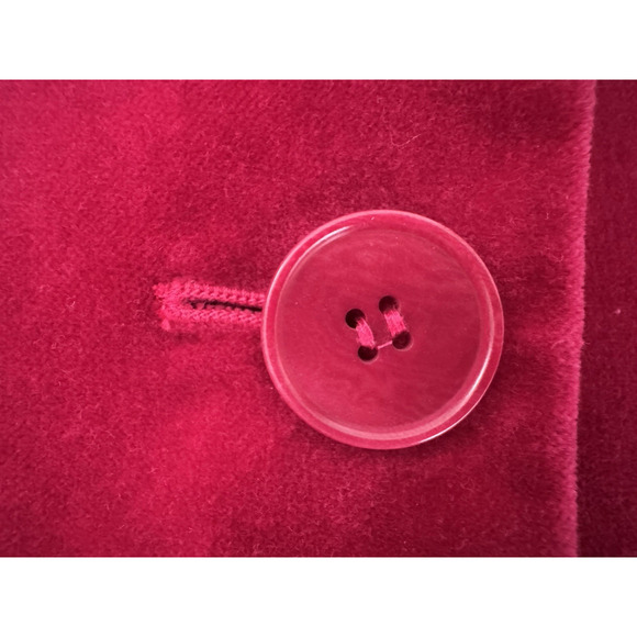 Talbots Jacket 10 Pink Rose Velveteen 100% Cotton Collar Lined Pockets Holiday - Picture 6 of 10